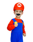 Children's Red Mario Plumber Costume (2 Sizes)