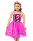 Children's Metallic Princess Dress (Pink)