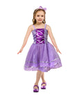 Children's Metallic Princess Dress (Purple)