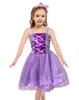 Children's Metallic Princess Dress (Purple)