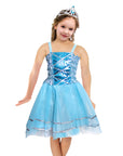 Children's Metallic Princess Dress (Blue)