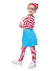 Children's Red & White Stripe Girl Costume Set