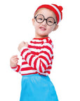 Children's Red & White Stripe Girl Costume Set