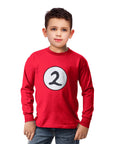 Children's Red 2 Long Sleeve Top