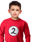 Children's Red 2 Long Sleeve Top