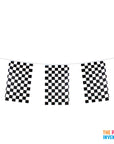 Black and White Checkered Rectangle Bunting Flags