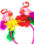 Hawaiian Flamingo and Flower Hairband