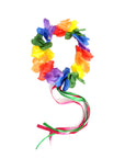 Rainbow Flower Crown Headband with Ribbon