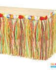 Hawaiian Grass Table Skirt (Rainbow)
