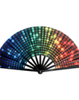Giant Rainbow Printed Lights Hand Held Fan
