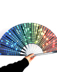 Giant Rainbow Printed Lights Hand Held Fan