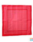 Red Polka Dot Patterned Cowboy Bandana