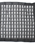 Skull Grid Patterned Bandana