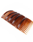 Brown Tooth Hair Comb Clips (5pk)