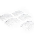 Clear Tooth Hair Comb Clips (5pk)