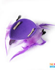 Purple Fascinator Hair Clip with Feathers