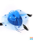 Blue Fascinator Hair Clip with Gems