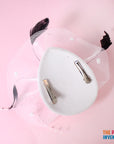 White Fascinator Hair Clip with Gems