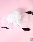 White Fascinator Hair Clip with Gems