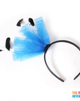 Blue Fascinator Headband with Feathers