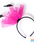Pink Fascinator Headband with Feathers