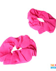 Fluro Pink Hair Scrunchie (2pk)