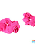 Fluro Pink Hair Scrunchie (2pk)