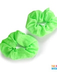 Fluro Green Hair Scrunchie (2pk)