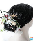 Deluxe Flower Hair Piece with Dragonfly