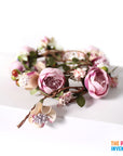Purple Floral and Vine Hairpiece