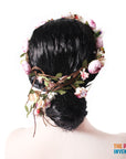 Purple Floral and Vine Hairpiece