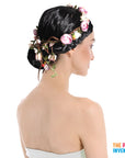 Purple Floral and Vine Hairpiece