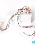 Pink Floral and Vine Hairpiece