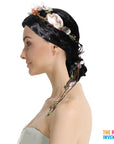 Pink Floral and Vine Hairpiece