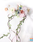 Deluxe Flower Crown with Veil and Fruits