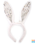 Silver Sequin Bunny Headband