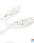 Silver Sequin Bunny Headband
