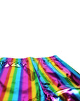 Rainbow Metallic Long Shorts