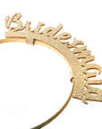 Bridesmaid Glitter Headband (Gold)