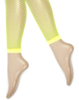 Yellow Fishnet Leggings