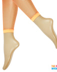 Orange Fishnet Leggings