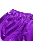 Purple Metallic Shorts