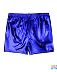 Blue Metallic Shorts