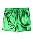 Green Metallic Shorts