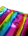 Rainbow Metallic Shorts