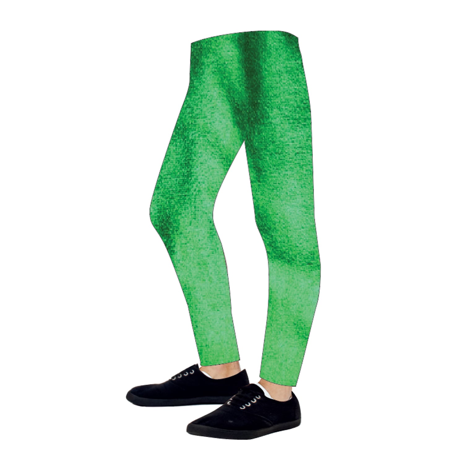 Children's Metallic Leggings (Green)