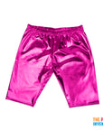 Pink Metallic Long Shorts