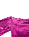 Pink Metallic Long Shorts