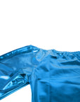 Children's Metallic Leggings (Light Blue)