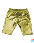 Gold Metallic Long Shorts